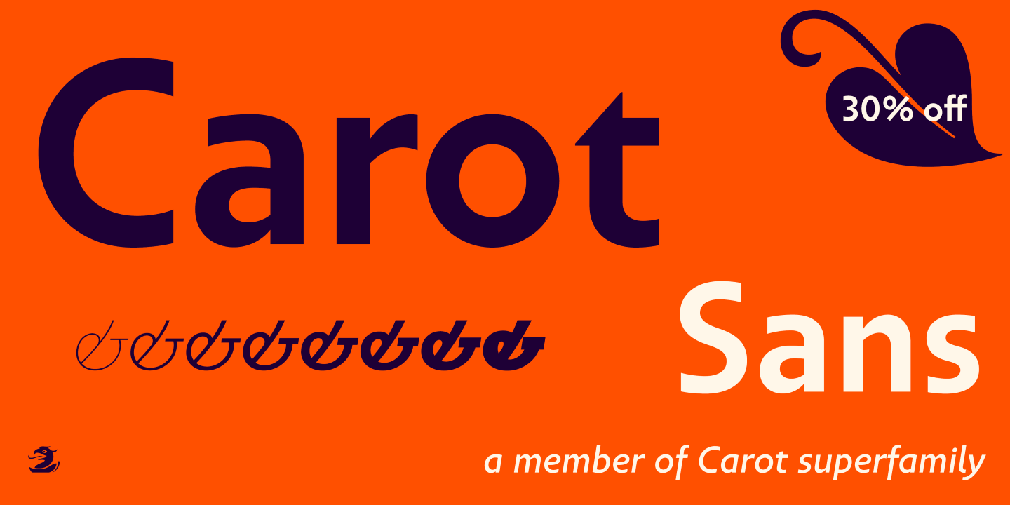 Przykład czcionki Carot Sans Bold Italic